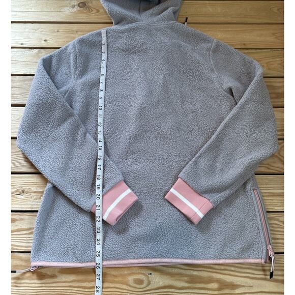 Kari Traa Women’s Fleece Hooded Top Size Large Gray 1/4 Zip Pullover - Picture 7 of 9